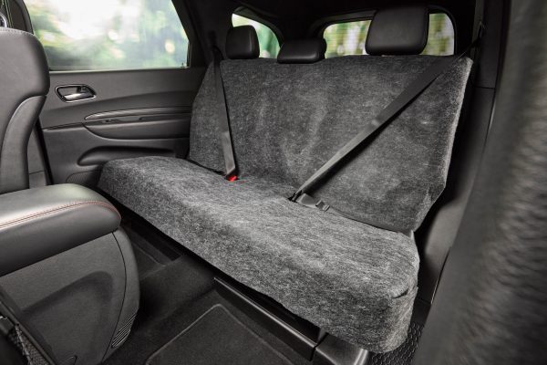 Petboss Seat shields applied to a cars backseat. Protecting the seats from any messes or damage.